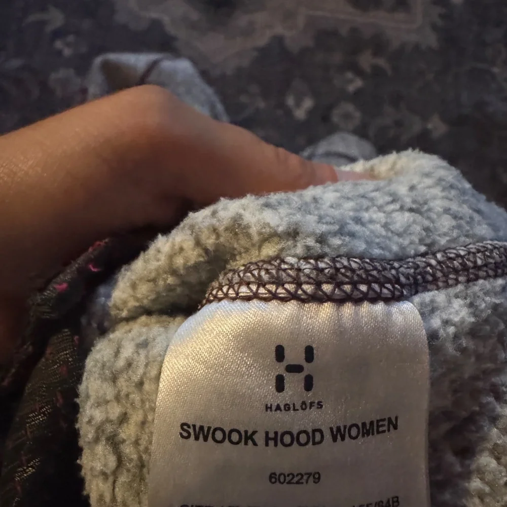Haglofs Womens Swook Fleece full zip size small Gray Hooded Jacket  cozy and sty
